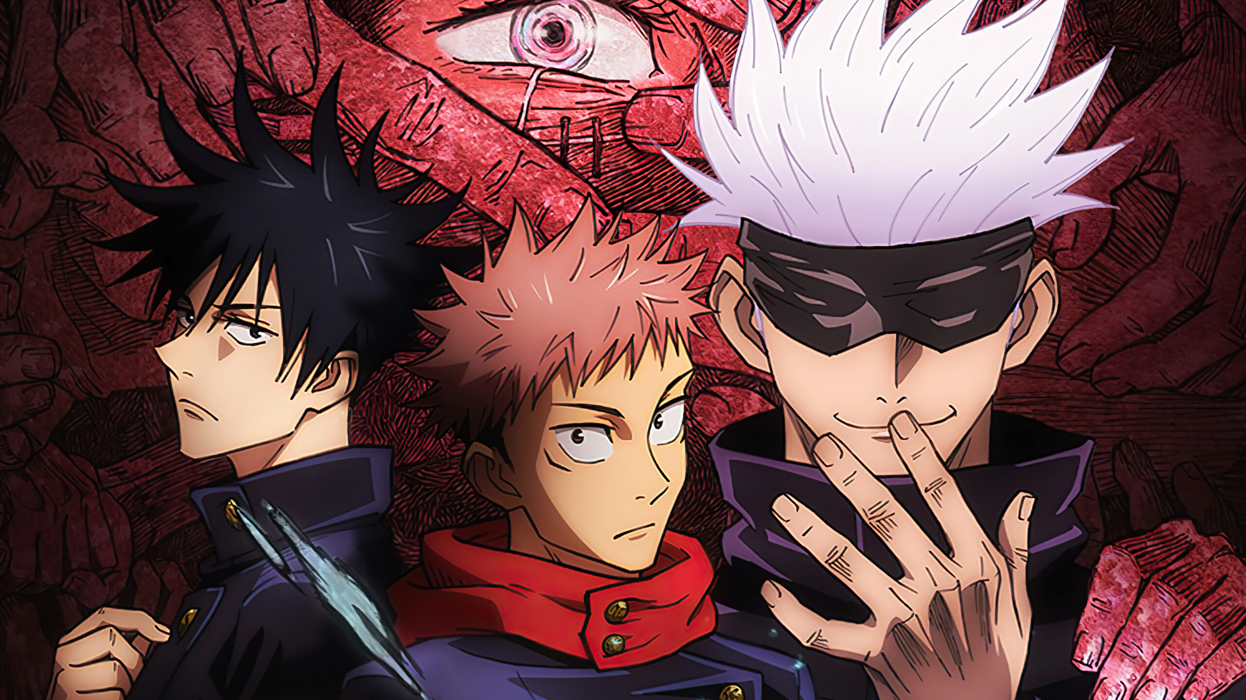 Jujutsu Kaisen Trio 4K Wallpaper - Best Anime Shows #9