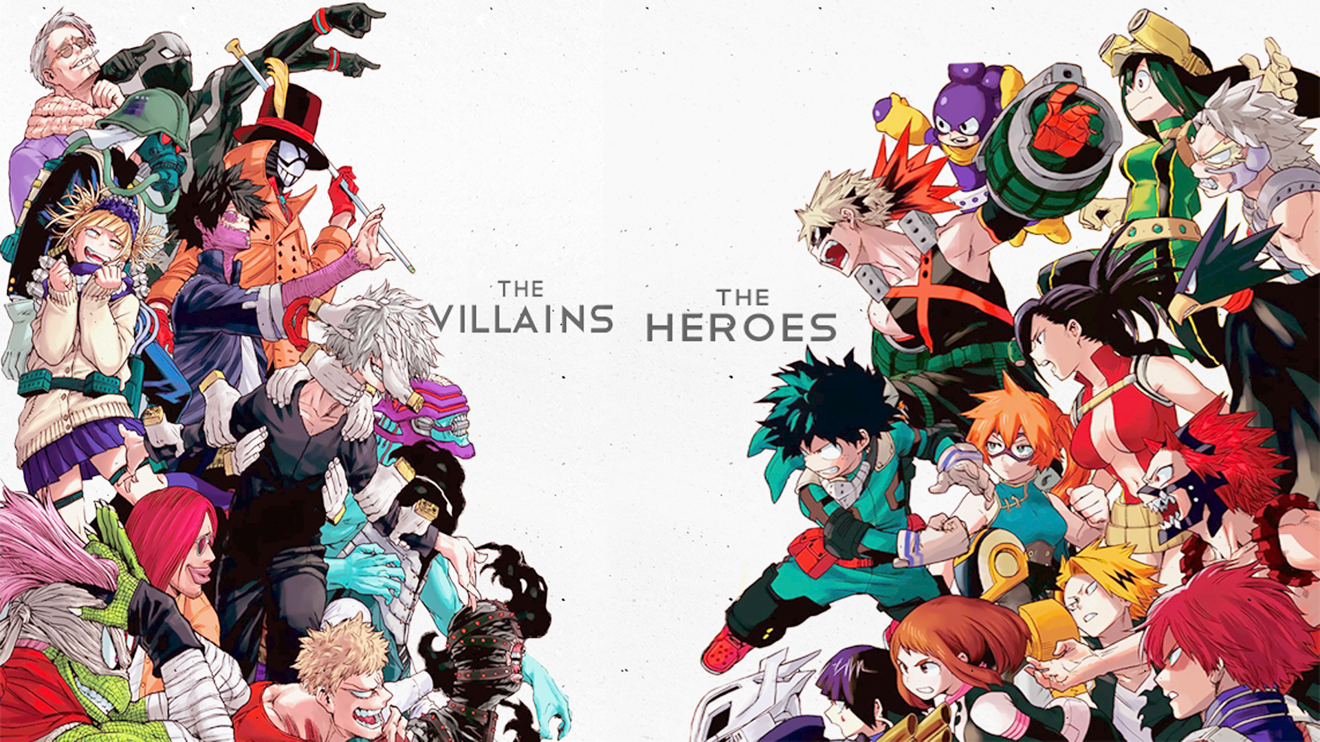 My Hero Academia - Heroes vs Villains - Best Anime Shows #7 - HD Wallpaper